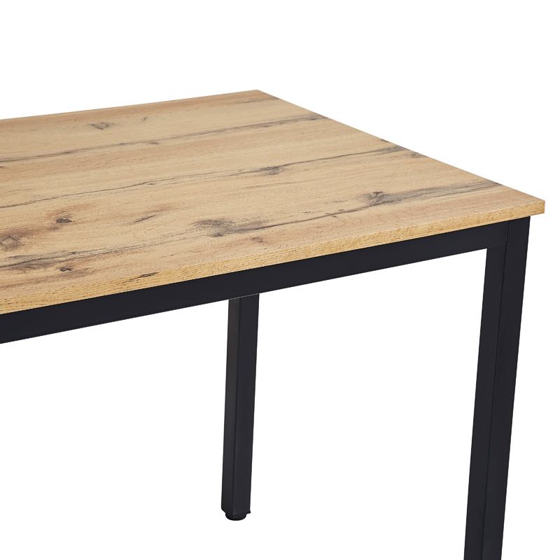 Τραπέζι Witte MDF/Metal σε sonoma απόχρωση με λευκο πόδι 110x70x76εκ - Image 4