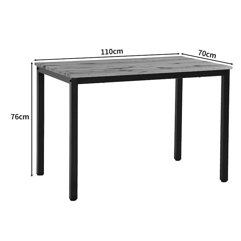 Τραπέζι Witte MDF/Metal σε sonoma απόχρωση με λευκο πόδι 110x70x76εκ - Image 6
