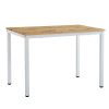 Τραπέζι Witte pakoworld MDF/Metal σε sonoma απόχρωση με μαύρο πόδι 110x70x76εκ 127-000179