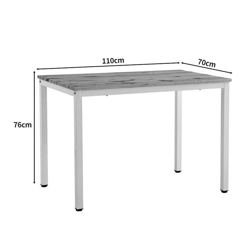 Τραπέζι Witte MDF/Metal σε sonoma απόχρωση με μαύρο πόδι 110x70x76εκ - Image 6