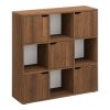 Βιβλιοθήκη Bookel pakoworld σε καρυδί απόχρωση 88.5x27.5x89.3εκ 184-000111