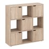 Βιβλιοθήκη Bookel pakoworld σε sonoma απόχρωση 88.5x27.5x89.3εκ 184-000112