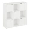Βιβλιοθήκη Bookel pakoworld σε λευκή απόχρωση 88.5x27.5x89.3εκ 184-000113