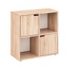 Βιβλιοθήκη Bookel pakoworld σε sonoma απόχρωση 59.6x27.5x60.4εκ 184-000114