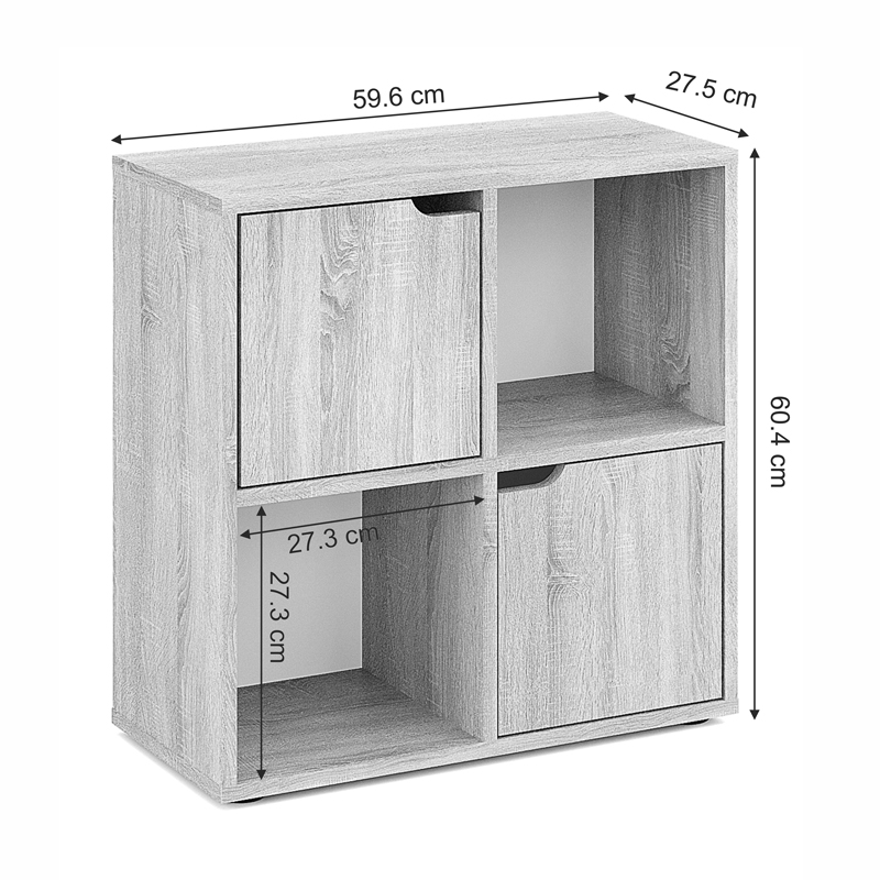 Βιβλιοθήκη Bookel σε λευκή απόχρωση 59.6x27.5x60.4εκ - Image 5