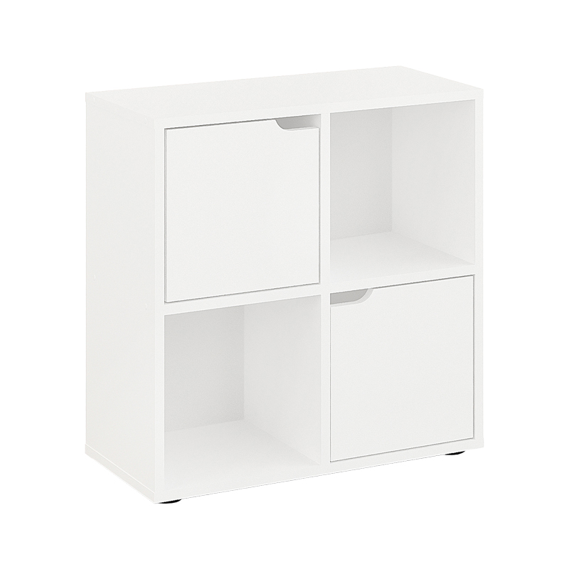 Βιβλιοθήκη Bookel pakoworld σε λευκή απόχρωση 59.6x27.5x60.4εκ 184-000115