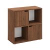 Βιβλιοθήκη Bookel pakoworld σε καρυδί απόχρωση 59.6x27.5x60.4εκ 184-000116