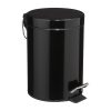 Κάδος απορριμμάτων 3L Dustbin pakoworld μέταλλο-pp μαύρο 199-000117