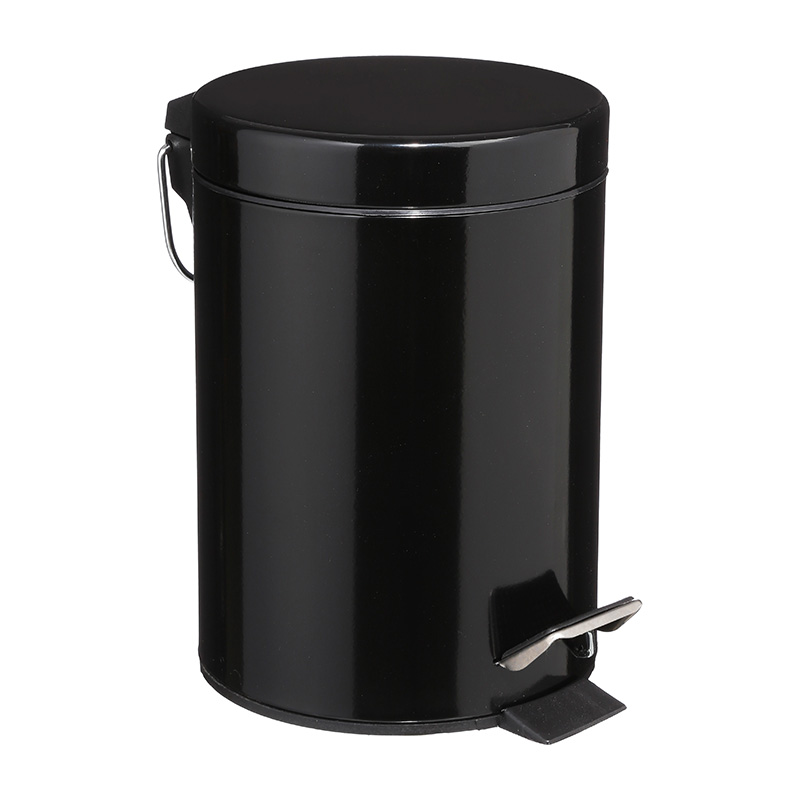 Κάδος απορριμμάτων 3L Dustbin pakoworld μέταλλο-pp μαύρο 199-000117