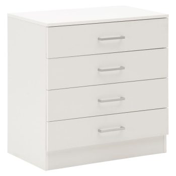 Συρταριέρα Elise pakoworld 4ων συρταριών λευκό 69x40x71εκ 208-000008