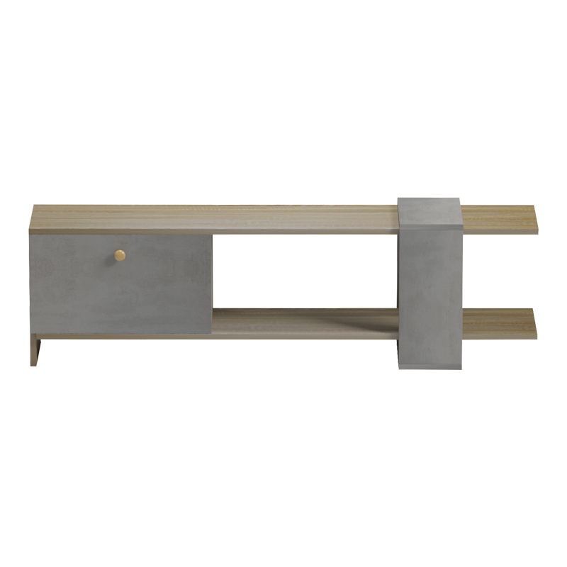 Έπιπλο τηλεόρασης Standi σε sonoma-γκρι cement απόχρωση 120x25x36.8εκ - Image 2