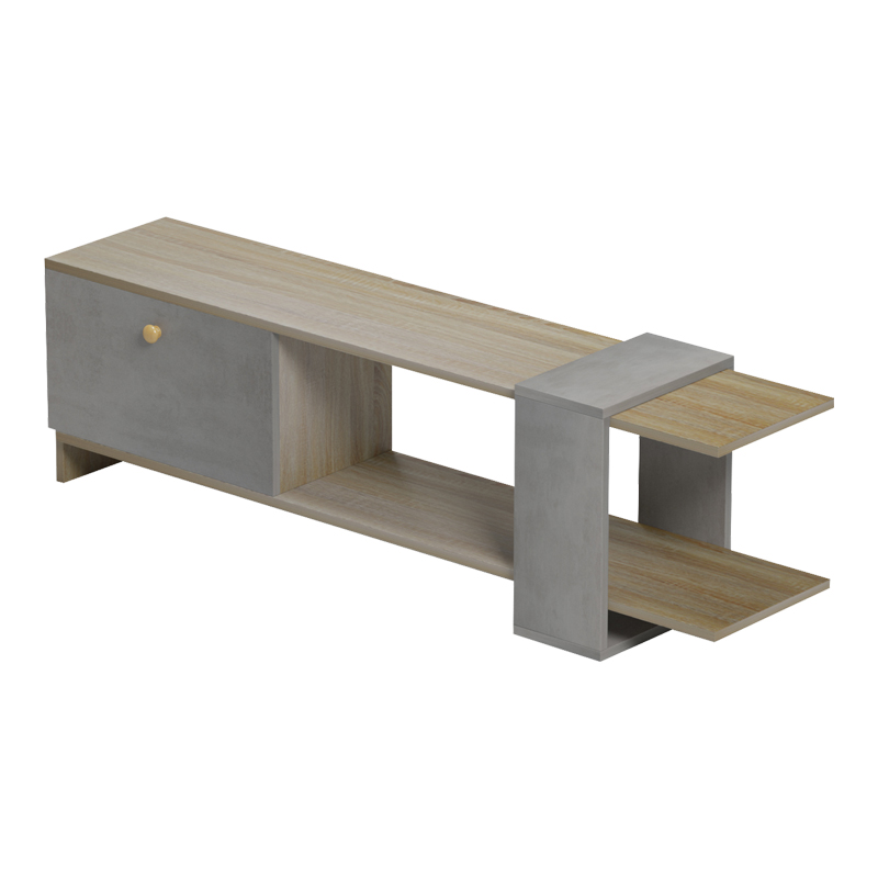 Έπιπλο τηλεόρασης Standi σε sonoma-γκρι cement απόχρωση 120x25x36.8εκ - Image 4