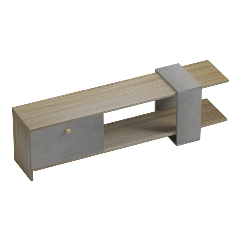 Έπιπλο τηλεόρασης Standi σε sonoma-γκρι cement απόχρωση 120x25x36.8εκ - Image 5