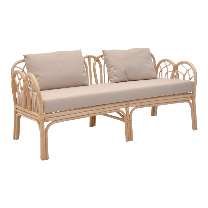 Σαλόνι Ytrone-Siderty σετ 2τεμ rattan σε φυσική απόχρωση - Image 2