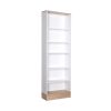 Βιβλιοθήκη Bator pakoworld σε λευκό- oak χρώμα 60x26x197εκ 039-000204