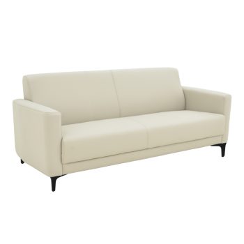 Καναπές τριθέσιος Sidica pakoworld PU σε μπεζ απόχρωση 185x82x81εκ 069-000086