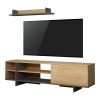 Σύνθετο σαλονιού Saloon pakoworld σε ανθρακί-oak απόχρωση 160x35.5x44εκ 119-001228