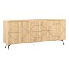 Μπουφές Bufel pakoworld σε φυσική απόχρωση 181x35x77.4εκ 119-001229