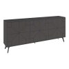 Μπουφές Dune pakoworld σε ανθρακί απόχρωση 181x35x77.4εκ 119-001231