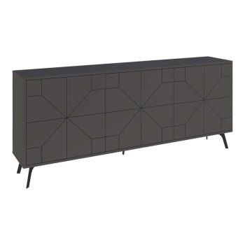Μπουφές Dune pakoworld σε ανθρακί απόχρωση 181x35x77.4εκ 119-001231