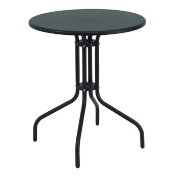 Τραπέζι Vergo pakoworld ανθρακί μέταλλο Φ60x70εκ 130-000102