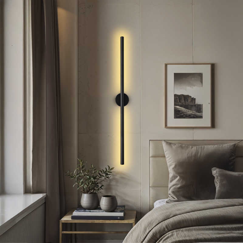 Φωτιστικό τοίχου-απλίκα Tisenio Led μαύρο 75x6x6εκ - Image 2