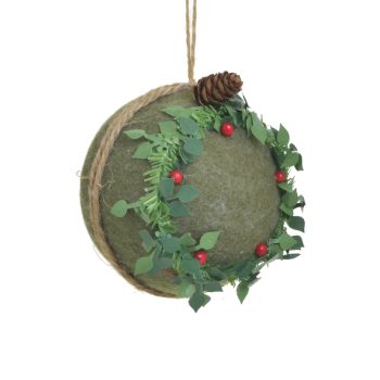 ΜΠΑΛΑ XMAS ΥΦΑΣΜΑΤΙΝΗ/PL ΠΡΑΣΙΝΗ Φ10