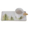 XMAS FOREST ΣΕΤ 2 ΦΛΥΤΖΑΝΙ ΚΑΦΕ 80ML ΚΑΙ ΠΙΑΤΑΚΙ ΛΕΥΚΟ/ΧΡΥΣΟ