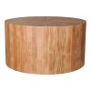 Τραπέζι Osiri pakoworld ξύλο acacia σε φυσική απόχρωση Φ80x45εκ 240-000014
