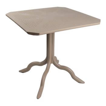Τραπέζι Icon pakoworld PP σε απόχρωσςη cappucino 80x80x74.5εκ 253-000117