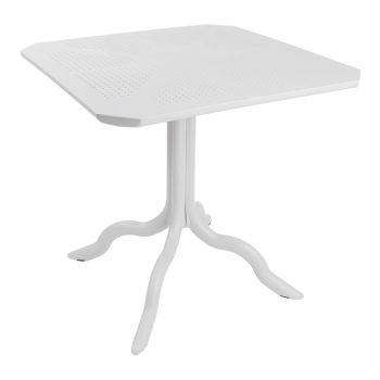 Τραπέζι Icon pakoworld PP σε λευκή απόχρωση 80x80x74.5εκ 253-000118