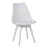 Καρέκλα Gaston I pakoworld PP-PU σε λευκή απόχρωση 53.5x48.5x81
