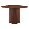 Τραπέζι Mesa pakoword MDF σε καρυδί απόχρωση Φ120x75εκ 278-000013