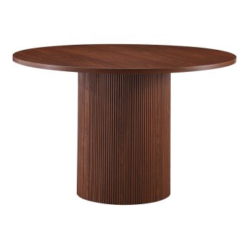 Τραπέζι Mesa pakoword MDF σε καρυδί απόχρωση Φ120x75εκ 278-000013