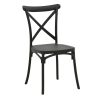 Καρέκλα Crossie pakoworld pp σε ανθρακί απόχρωση 38x46.5x82εκ 326-000024