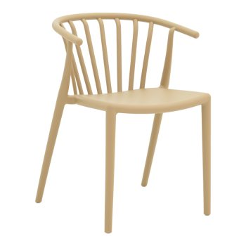 Πολυθρόνα Zelma pakoworld pp σε cappucino απόχρωση 55x53x73εκ 326-000025
