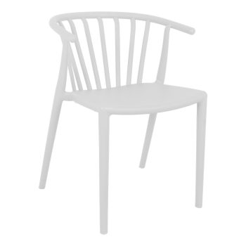 Πολυθρόνα Zelma pakoworld pp σε λευκή απόχρωση 55x53x73εκ 326-000026