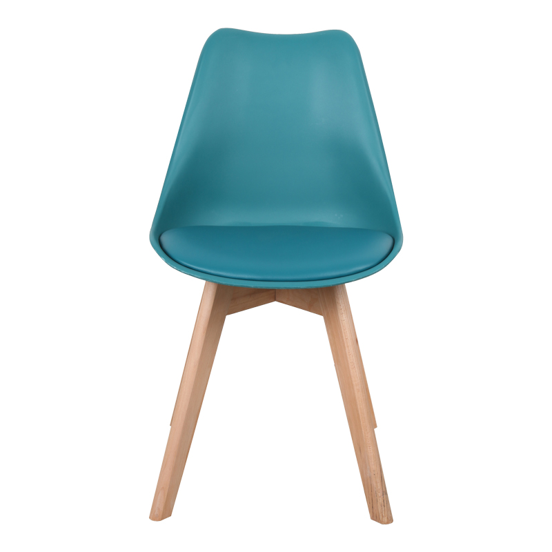 Καρέκλα Gaston PP-PU μπλε απόχρωση- φυσικό πόδι 43x51x75εκ - Image 4