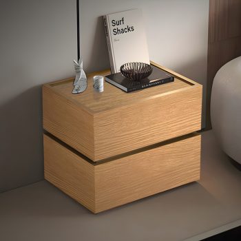 Alternative view of Κομοδίνο Sonlen  mdf σε oak απόχρωση 60x40x44.5εκ