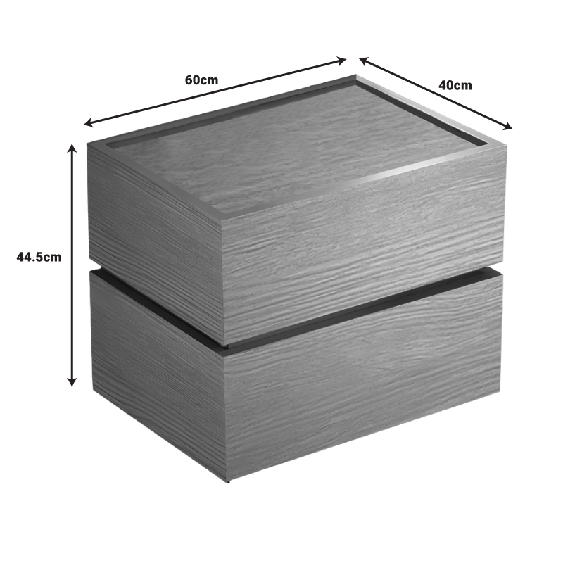 Κομοδίνο Sonlen mdf σε oak απόχρωση 60x40x66εκ - Image 3