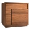 Κομοδίνο Inget pakoworld mdf σε καρυδί απόχρωση 50x40x48εκ 072-000143