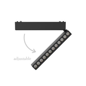 Alternative view of InLight Φωτιστικό LED 12W 3CCT για Ultra-Thin μαγνητική ράγα σε μαύρη απόχρωση (by tuya and zigbee) D:23cmX8cm (T04805-BL)
