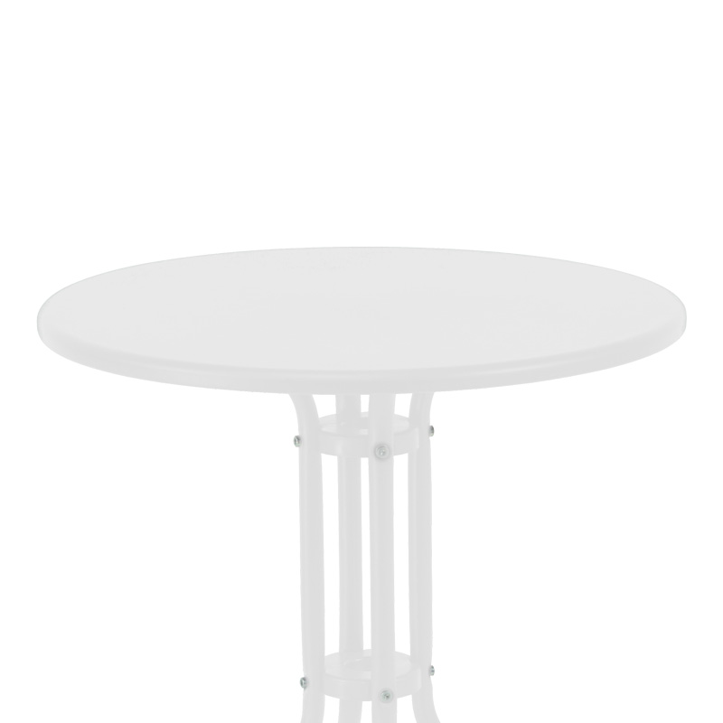 Τραπεζαρία Vergo-Calan 3τεμ λευκό μέταλλο Φ60x70εκ - Image 6