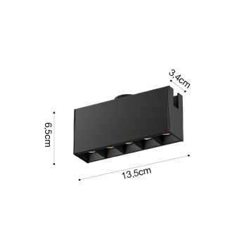 Alternative view of Inlight Φωτιστικό LED 10W 3000K για Chandler Track μαύρη απόχρωση D:3,4cmx6,5cmx13,5cm (13C-00041)