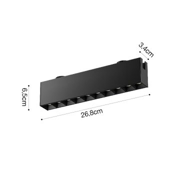 Alternative view of Inlight Φωτιστικό LED 20W 3000K για Chandler Track μαύρη απόχρωση D:3,4cmx6,5cmx26,8cm (13C-00051)