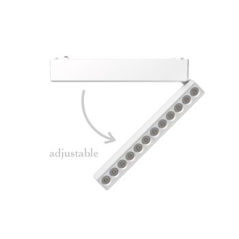 Alternative view of InLight Φωτιστικό LED 12W 3CCT για Ultra-Thin μαγνητική ράγα σε λευκή απόχρωση (by tuya and zigbee) D:23cmX8cm (T04805-WH)