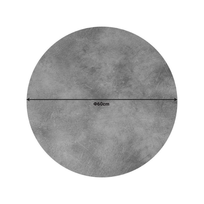 Επιφάνεια τραπεζιού Inspire HPL γκρι cement 60x60εκ πάχους 12mm - Image 3