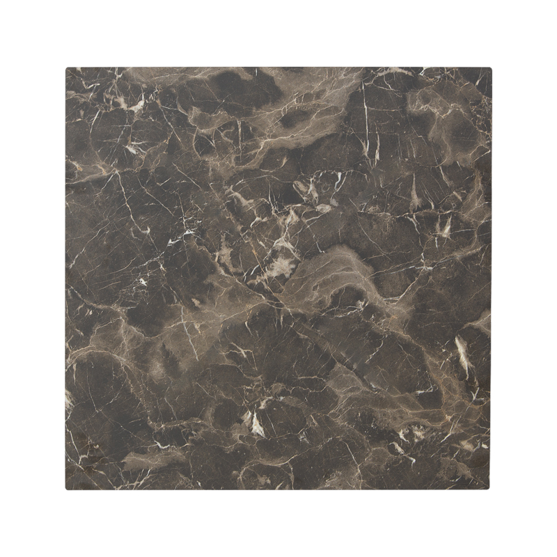 Επιφάνεια τραπεζιού Vergia pakoworld HPL σε ανθρακί όψης μαρμάρου 60x60εκ πάχους 12mm 215-000051