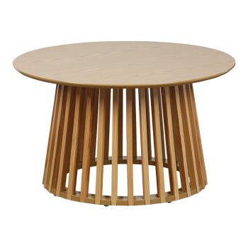 Alternative view of Τραπέζι σαλονιού Domonic  mdf/pw σε φυσική απόχρωση Φ80x45εκ