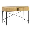 Κονσόλα Scandi pakoworld MDF/Metal σε φυσική απόχρωση με μεταλλικά μαύρα πόδια 120x60x76